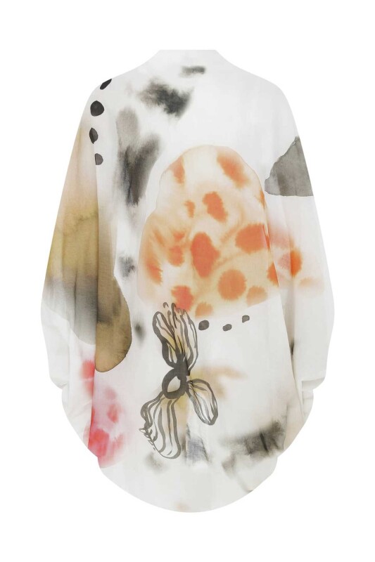 Renkli Desenli Kimono Standart Renk - 3