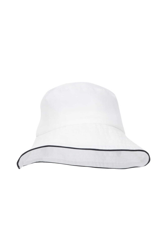 Renkli Kadın Sapka Beyaz - 2