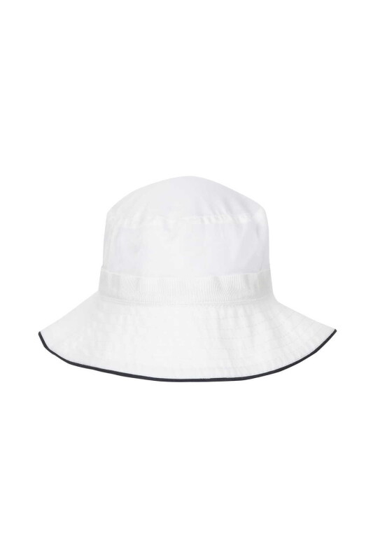 Renkli Kadın Sapka Beyaz - 3