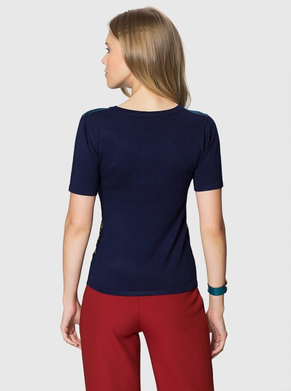  Renkli Kısa Kollu Triko Standart Renk - 2