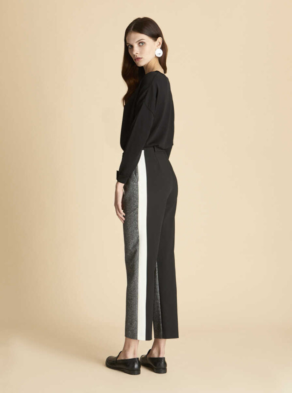  Şerit Detaylı Pantolon Standart Renk - 2