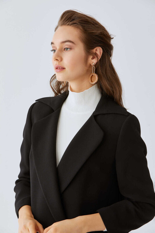  Sırt Detaylı Ceket Siyah - 3