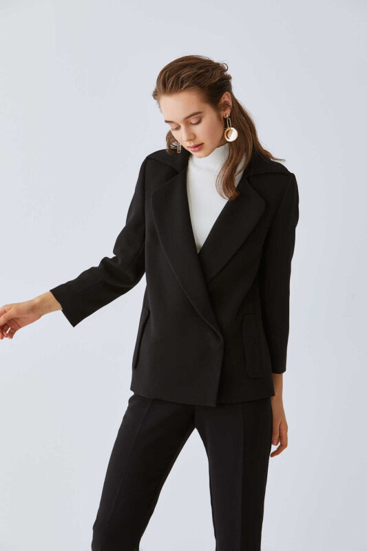  Sırt Detaylı Ceket Siyah - 1