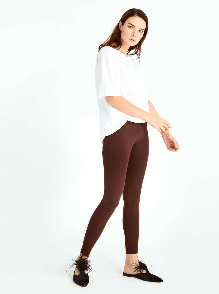  Skinny Kadın Pantolon Bordo - 3