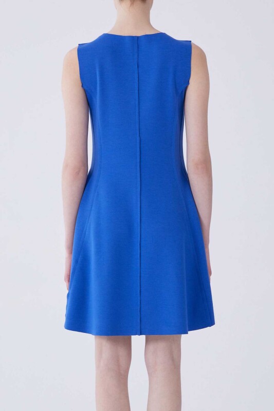 Sweat Mini Elbise Saks - 2