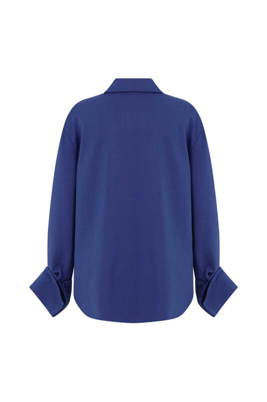  Sweatshirt Kadın Gömlek Saks - 2