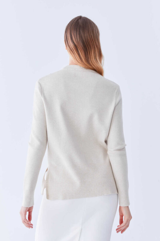  Taş Aksesuarlı Triko Kazak Taş - 2