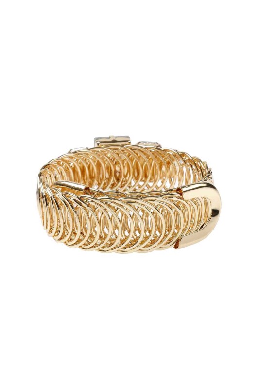 Taşlı Gold Renkli Kadın Bileklik Standart Renk - 2
