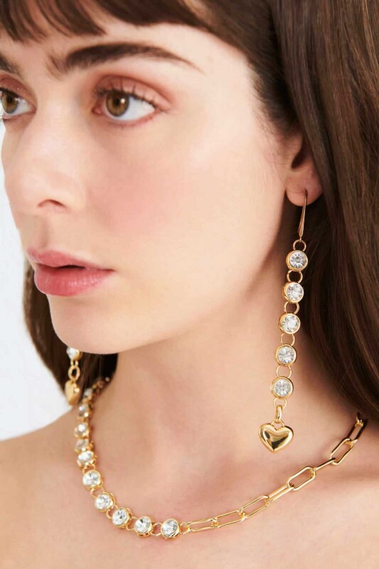 Taşlı Kadın Kolye Standart Renk - 1