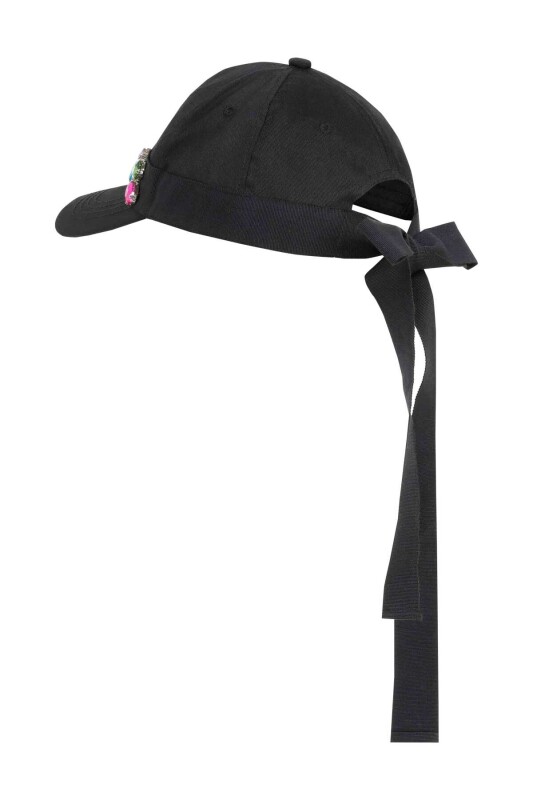  Taşlı Şapka Siyah - 2