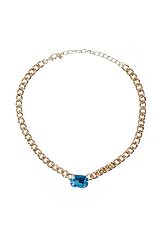 Taşlı Zincir Kadın Kolye Standart Renk - 2