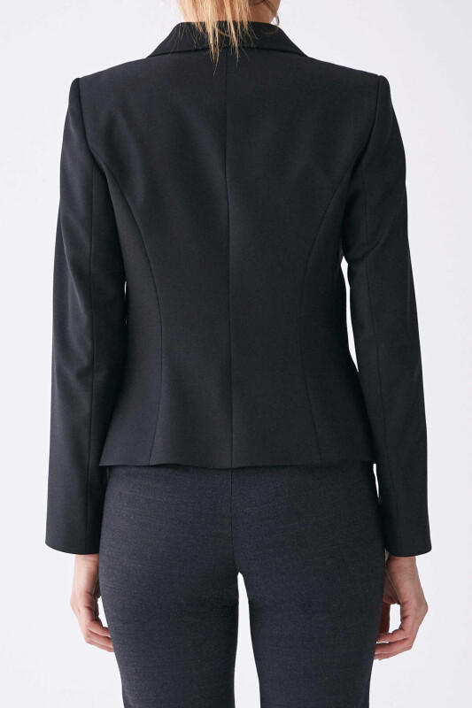  Tek Düğmeli Klasik Ceket Siyah - 2