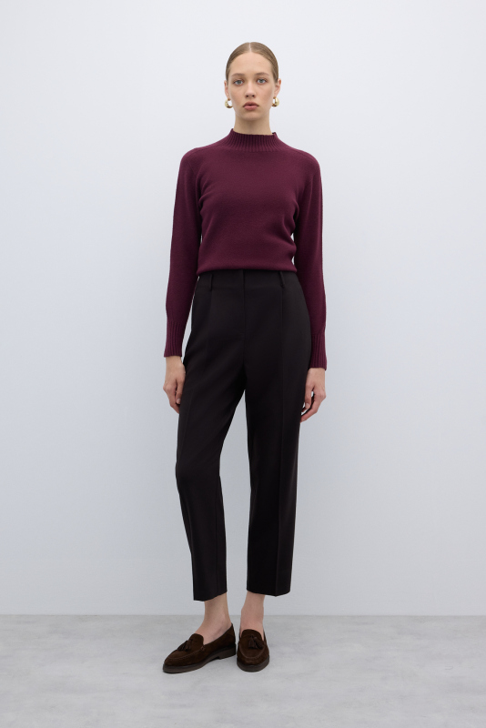 Tek Pilili Havuç Pantolon Kahve - Roman