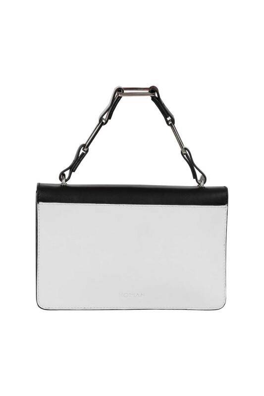 Tokalı Kadın Çanta Siyah-Beyaz - 2