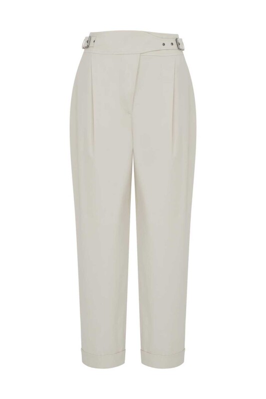 Tokalı Kadın Pantolon Bej - 4