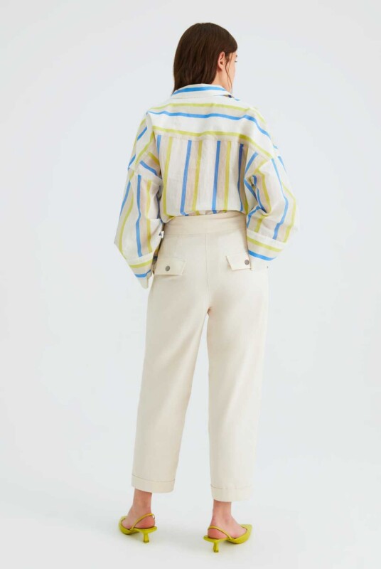 Tokalı Kadın Pantolon Bej - 2