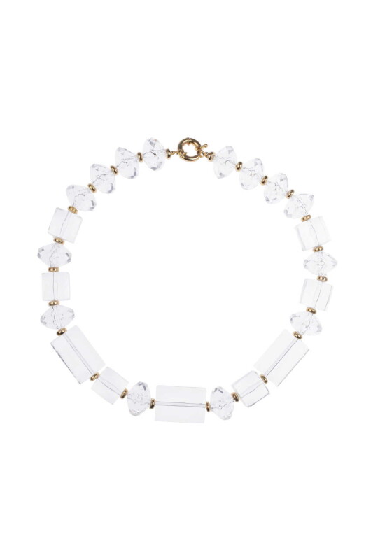  Transparan Boncuklu Kolye Standart Renk - 2