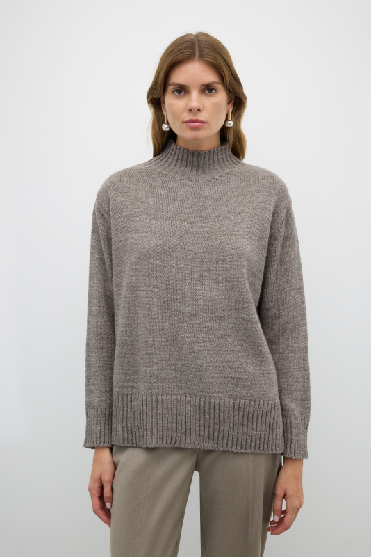 Triko Kazak Kahve Melanj - Roman