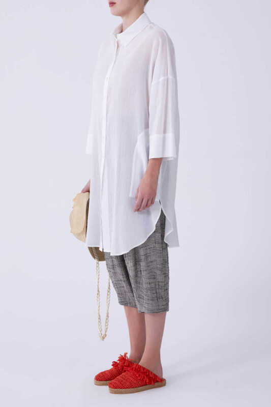 Truvakar Kol Coral Kadın Tunik Beyaz - 3