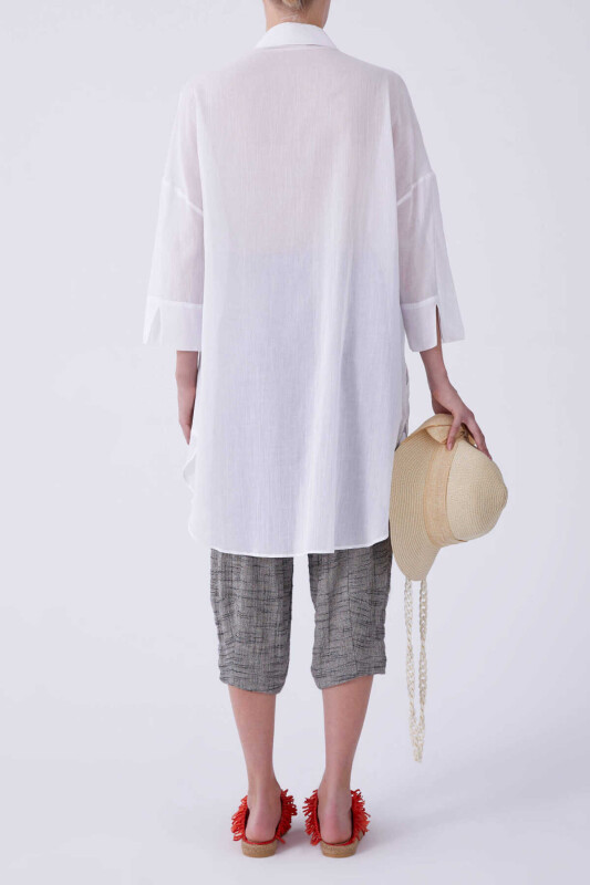 Truvakar Kol Coral Kadın Tunik Beyaz - 2