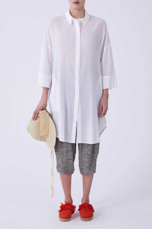 Truvakar Kol Coral Kadın Tunik Beyaz - 1