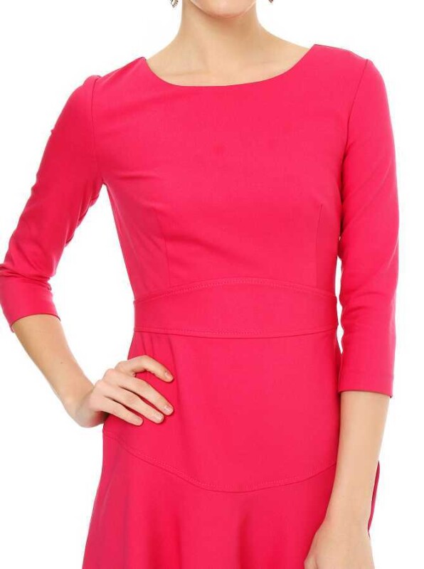  Truvakar Kol Mini Günlük Elbise Fuşya - 1