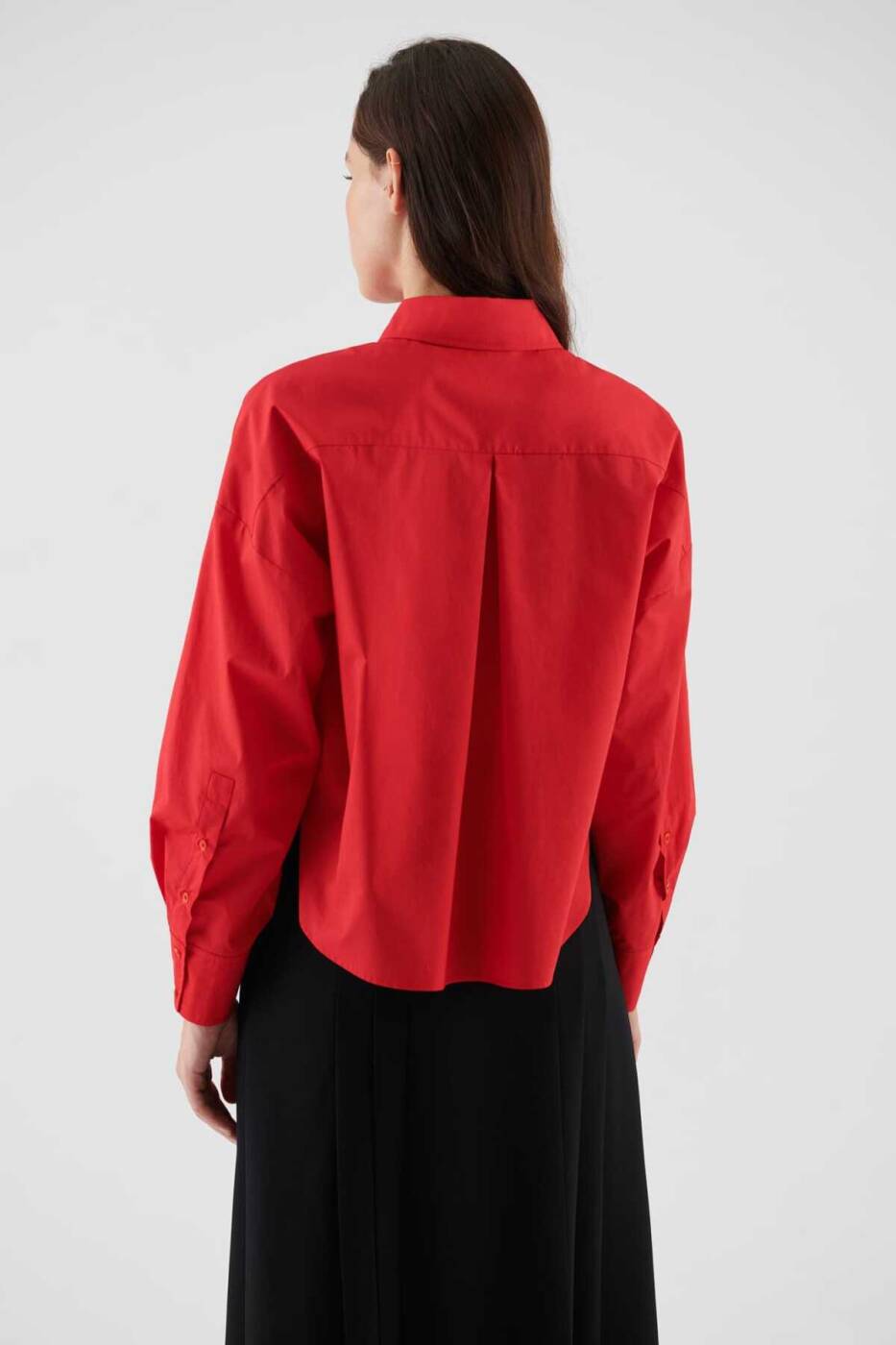  Uzun Kollu Kadın Gömlek Kırmızı - 2