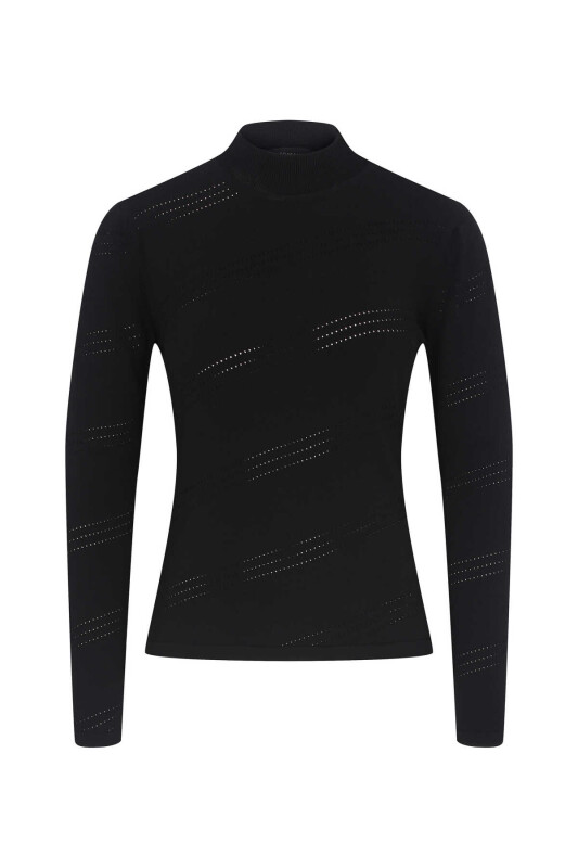  Uzun Kollu Triko Siyah - 1