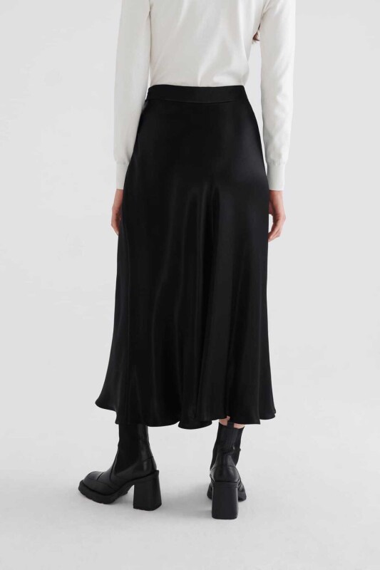  Uzun Midi Etek Siyah - 2