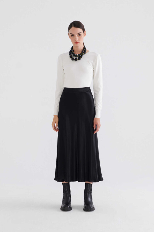  Uzun Midi Etek Siyah - 1