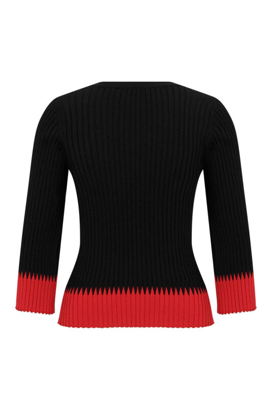  V Yaka Triko Standart Renk - 5