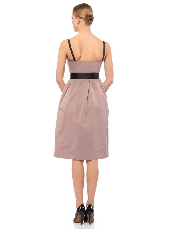 Midi Boy Elbise Bej - 2