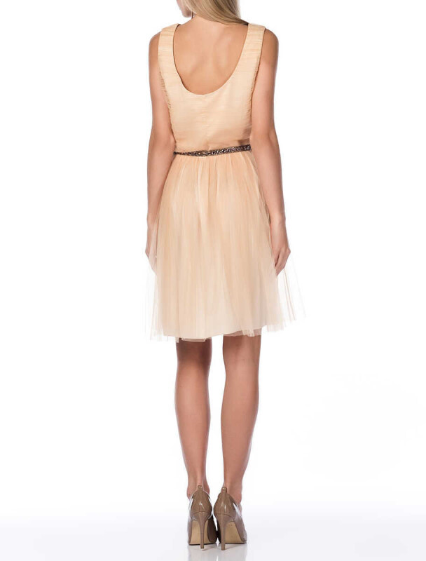 Tül Detaylı Mini Elbise Orginal - 2