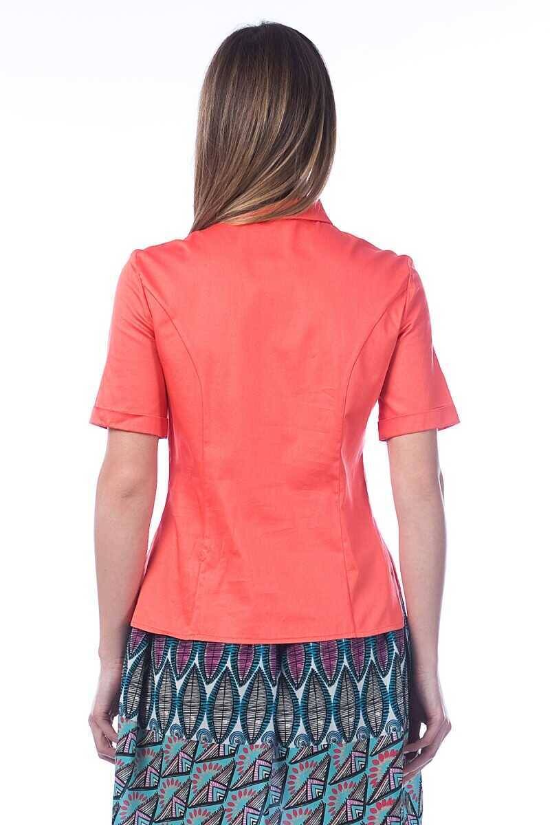 Fermuarlı Bluz Mercan - 2