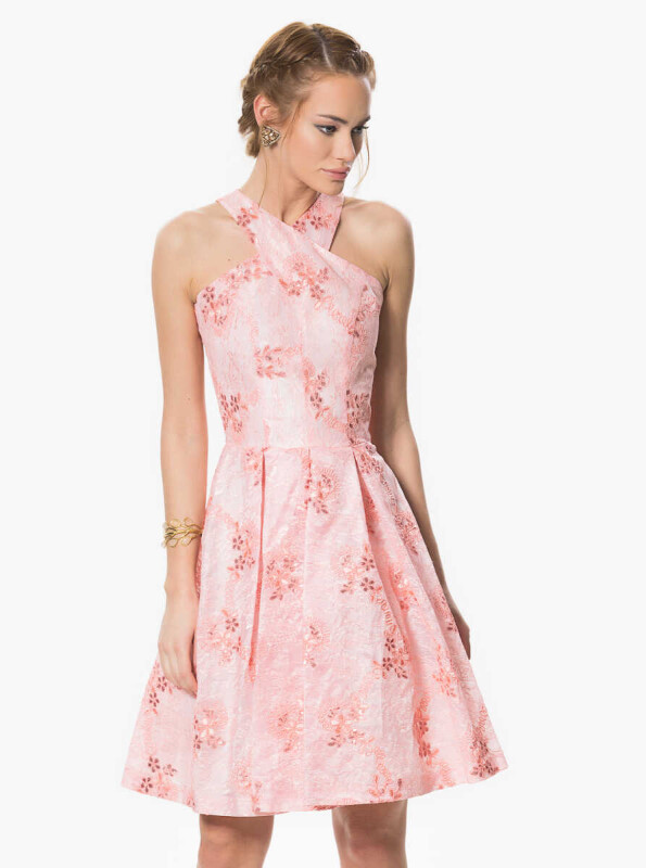 Davet Elbisesi Pembe- Ekru - 1