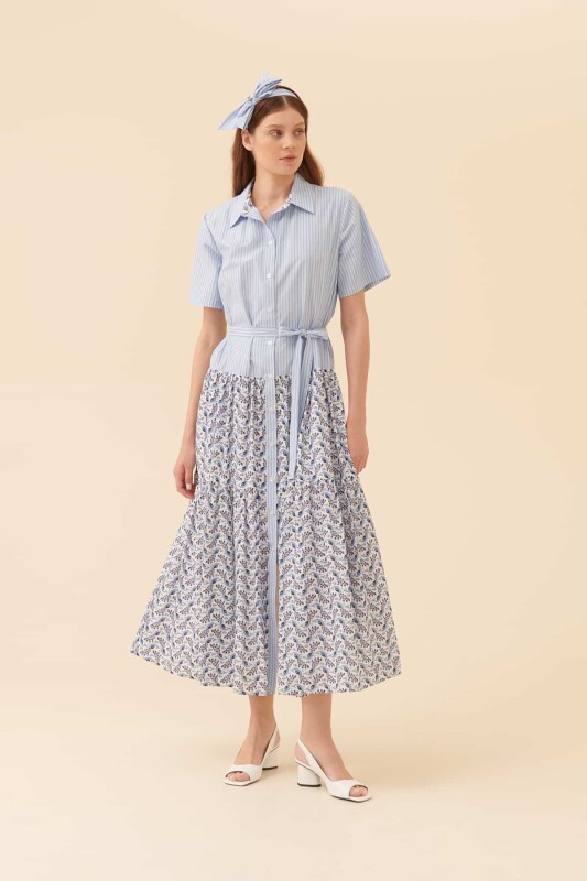 Yırtmaçlı Günlük Elbise Standart Renk - 5