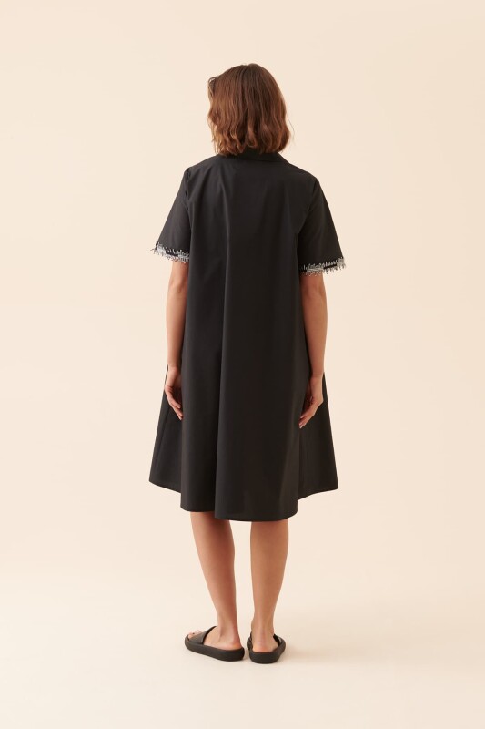 Midi Boy Elbise Siyah - 2