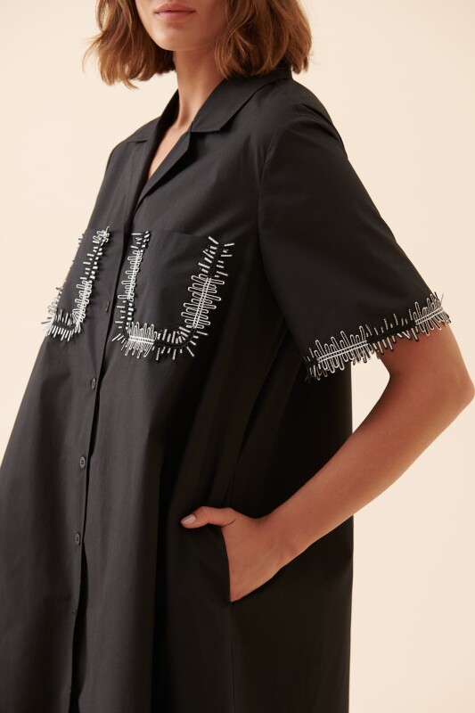 Midi Boy Elbise Siyah - 3