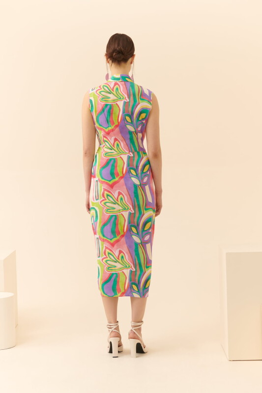 Dekolteli Elbise Standart Renk - 2