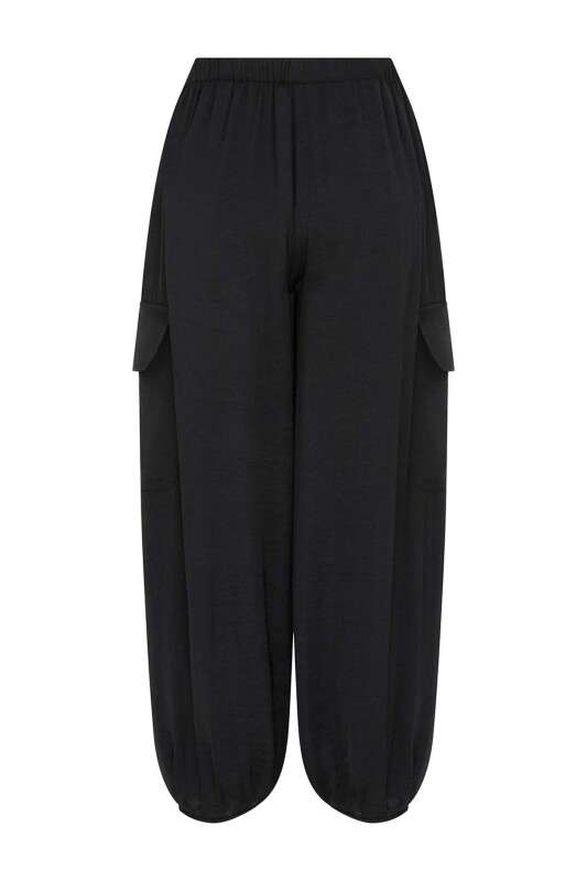 Şalvar Kesim Pantolon Siyah - 5