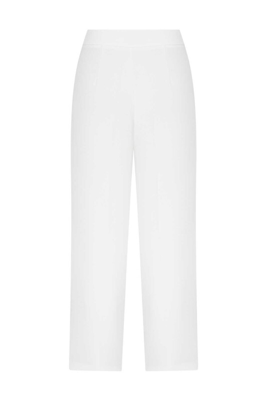 Pileli Pantolon Beyaz - 5