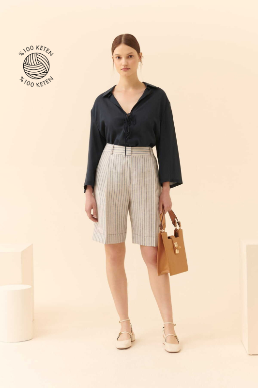 Chino Şort Standart Renk - Roman