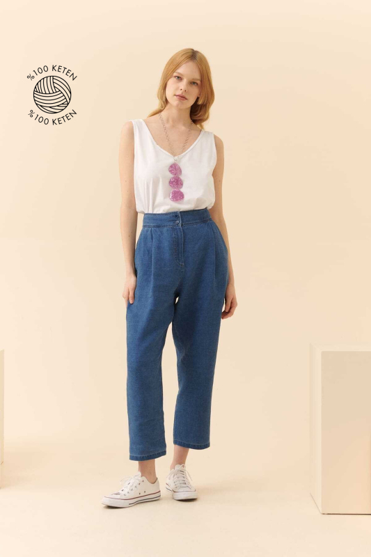 Cepli Pantolon Lacivert - Roman