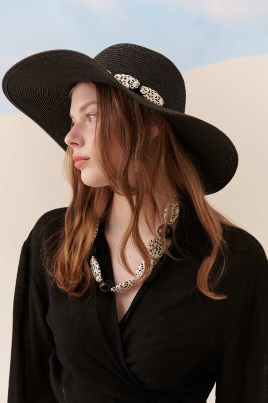 Yandan Bağlamalı Bluz Siyah - 4