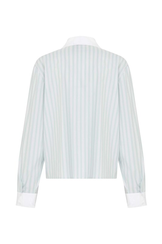 Çizgili Gömlek Mint - 5