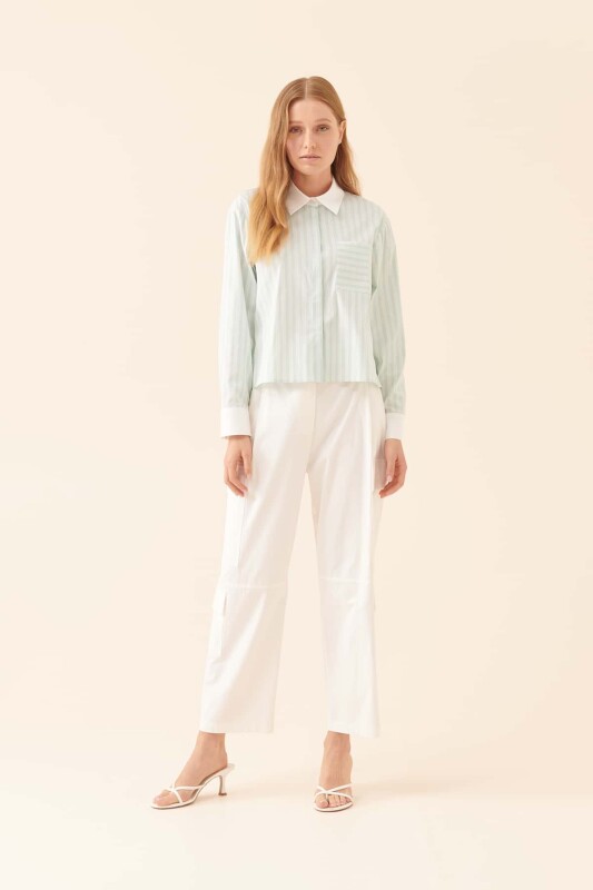 Çizgili Gömlek Mint - 3