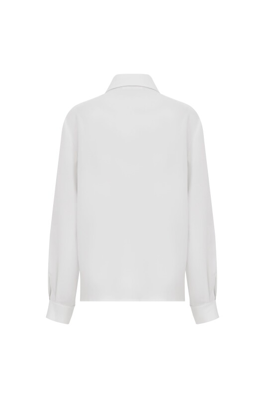 Uzun Kollu Gömlek Ekru - 5