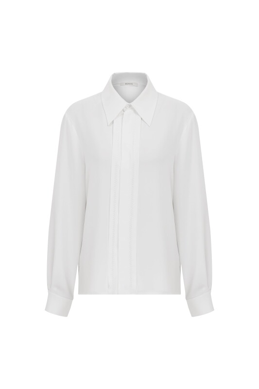 Uzun Kollu Gömlek Ekru - 4