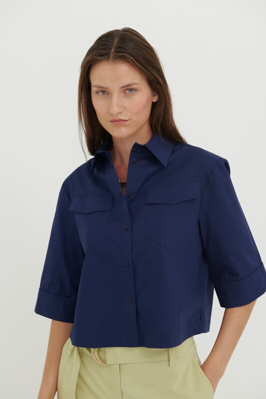 Y23 13577 Gömlek Lacivert - 1