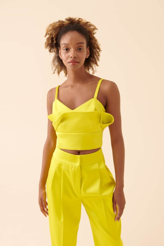 Askılı Büstiyer Sarı 